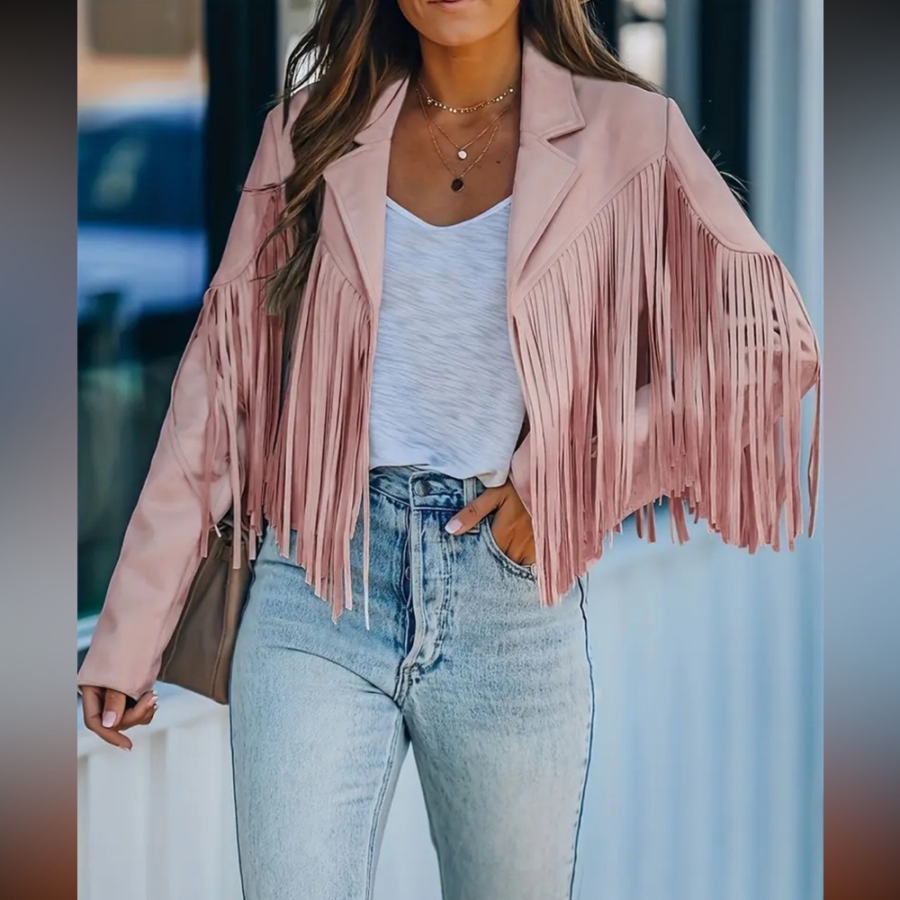 Small Pink Fringe Jacket